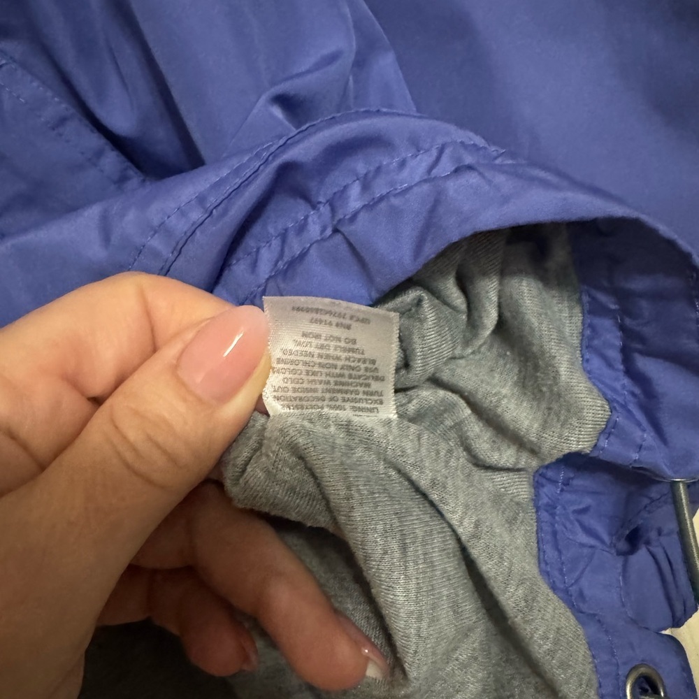 Lauren James lavendar windbreaker rain jacket hood hideaway pockets sz small - Picture 4 of 6